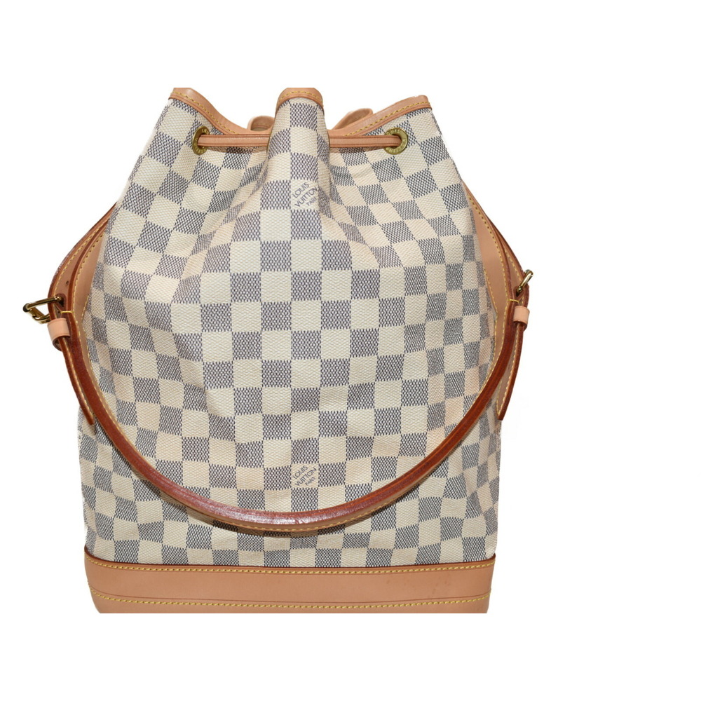Louis Vuitton Damier Canvas Azur Shoulder White Coated Bag